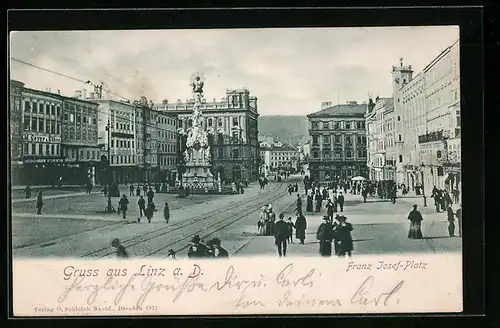AK Linz a. D., Franz Josef-Platz