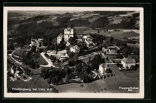 AK Linz a. d. D., Pöstlingberg, Fliegeraufnahme