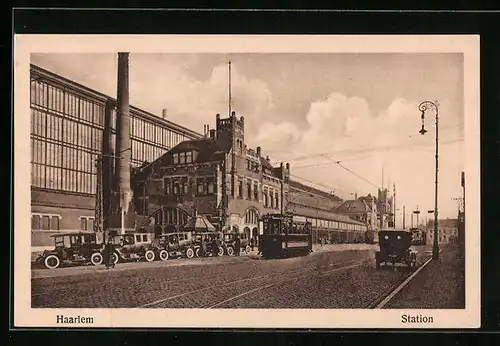 AK Haarlem, Station, Bahnhof