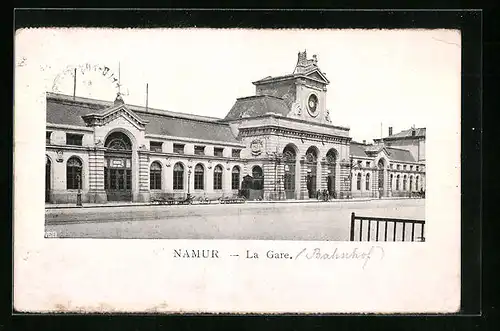 AK Namur, La Gare, Bahnhof