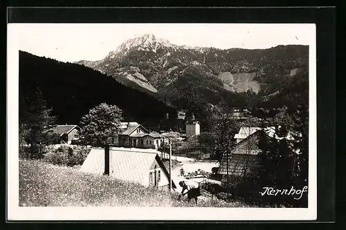 AK Kernhof, Ortsansicht aus der Vogelschau