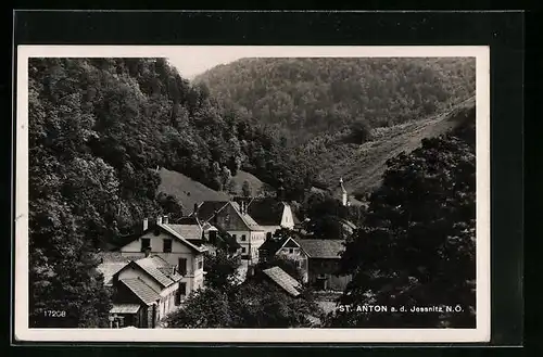 AK Sankt Anton an der Jessnitz, Ortsansicht aus der Vogelschau