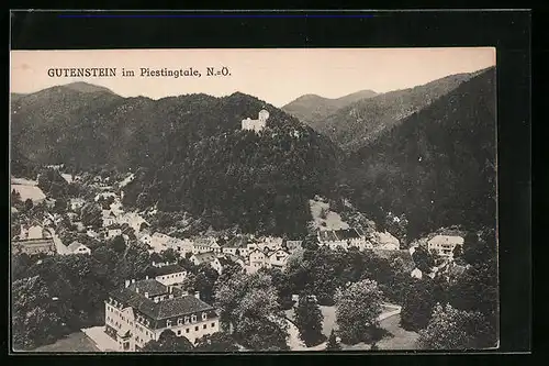 AK Gutenstein, Ortsansicht aus der Vogelschau