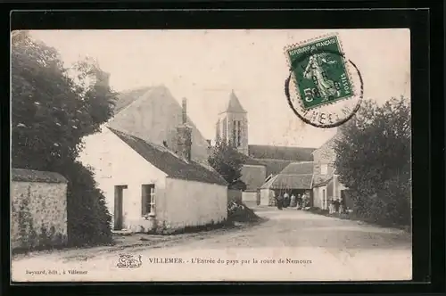 AK Villemer, L`Entrée du pays par la route de Nemours