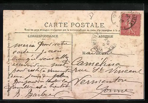 AK Ivry-la-Bataille, Perspective du Boulevard de la Gare