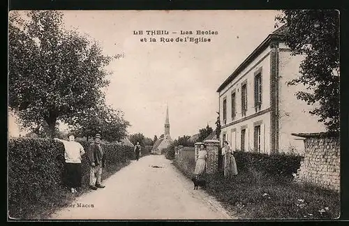 AK Le Theil, Les Ecoles et la Rue de l`Eglise