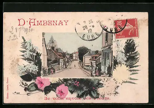 AK Ambenay, Une rue, Strassenpartie