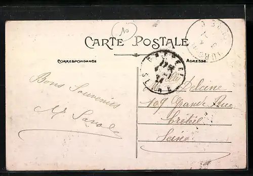 AK Bourg-Achard, Une rue, Strassenpartie