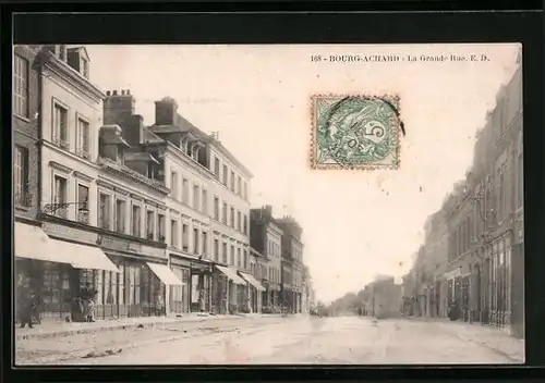 AK Bourg-Achard, La Grande Rue, Strassenpartie