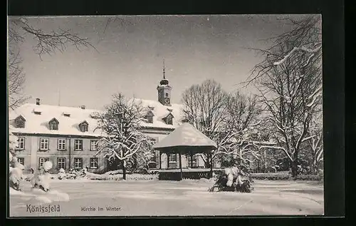 AK Königsfeld, Kirche im Winter