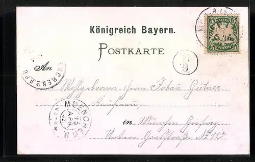 Lithographie Lager Lechfeld, Teilansicht