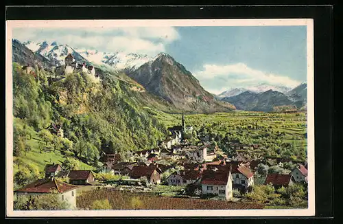 AK Liechtenstein, Ruling Prince Franz-Joseph II`s castle overlooking the capital