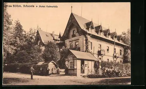 AK Herrnskretschen /Böhm. Schweiz, Hotel Rainwiese