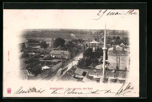 AK Étrépagny, Vue générale, Côté Nord