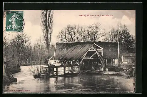AK Gasny, Le Vieux Moulin
