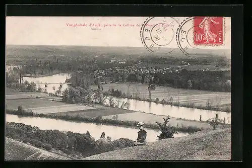 AK Andé, Vue générale prise de la Colline de St-Pierre-du-Vauvray