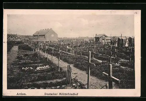 AK Avion, Deutscher Militärfriedhof mit Kriegsgräbern