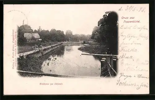 AK Hamburg-Poppenbüttel, Gasthaus zur Schleuse