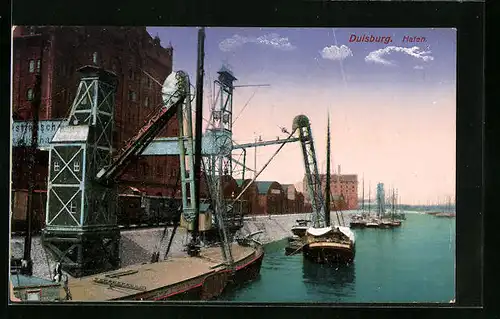 AK Duisburg, Kräne am Hafen