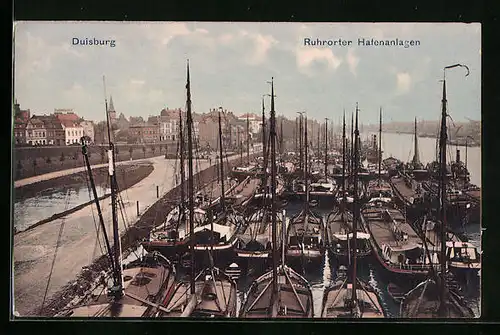 AK Duisburg, Ruhrorter Hafenanlagen