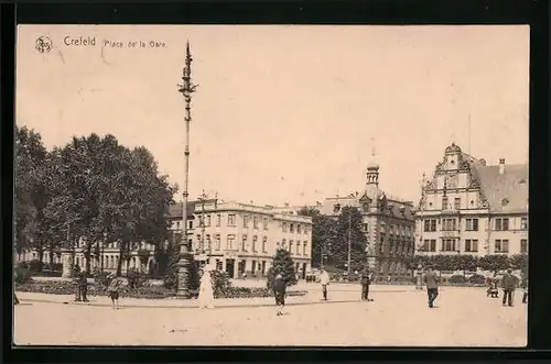 AK Crefeld, Place de la Gare