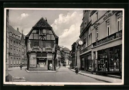 AK Dorsten i. W., Geschäfte in der Lippestrasse
