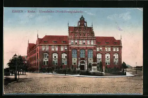 AK Essen / Ruhr, Eisenbahn-Direktionsgebäude