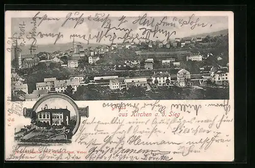 AK Kirchen a. d. Sieg, Hotel Sayrischer Hof, Teilansicht