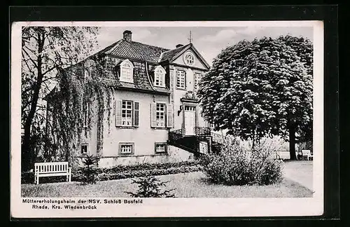 AK Rheda /Krs. Wiedenbrück, Müttererhoungsheim der NSV. Schloss Bosfeld