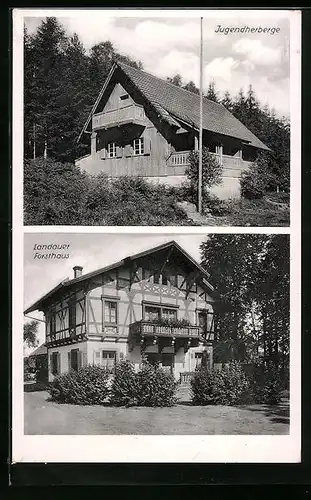 AK Taubensuhl im Pfälzerwald, Landauer Forsthaus mit Jugenherberge