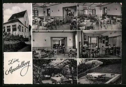 AK Ockenfels /Rh., Gasthof Zum Apostelberg, Innenansichten