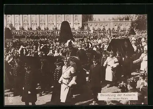 AK Beisetzung Kaiserin Auguste Victoria Königin von Preussen am neuen Palais