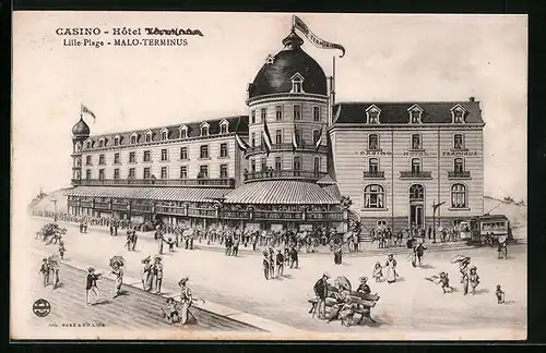 AK Malo-Terminus, Casino-Hôtel, Lille-Plage
