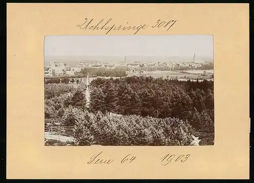 Fotografie Brück & Sohn Meissen, Ansicht Uchtspringe, Blick auf die Heil- und Pflegeanstalt, Ortspanorama