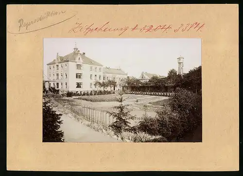 Fotografie Brück & Sohn Meissen, Ansicht Zitzschewig, Blick auf das Männergenesungsheim Alt Wettinshöhe