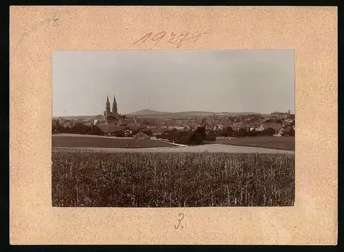 Fotografie Brück & Sohn Meissen, Ansicht Oschatz, Ortspanorama mit Kirchturm