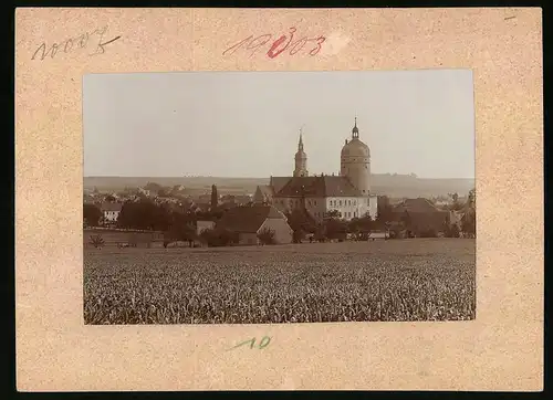 Fotografie Brück & Sohn Meissen, Ansicht Mügeln Bez. Leipzig, Blick auf die Stadt von Westen