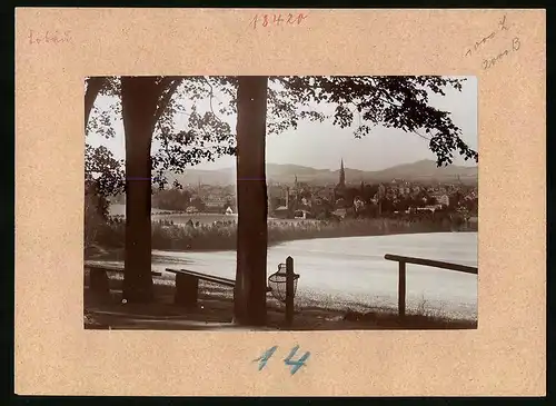 Fotografie Brück & Sohn Meissen, Ansicht Löbau i. Sa., Ortspanorama vom Löbauer Berg aus gesehen