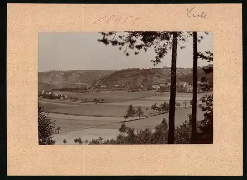 Fotografie Brück & Sohn Meissen, Ansicht Diesbar a. Elbe, Blick auf den Ort vom Golkwald