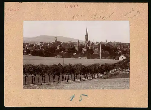 Fotografie Brück & Sohn Meissen, Ansicht Löbau i. S., Panorama mit Kirche