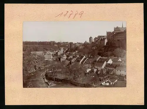 Fotografie Brück & Sohn Meissen, Ansicht Bautzen, Stadtansicht mit Flusspartie