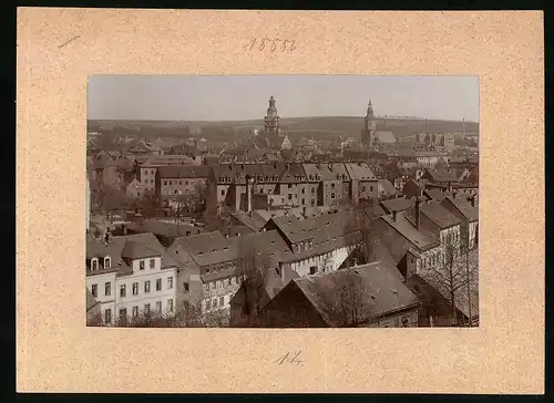 Fotografie Brück & Sohn Meissen, Ansicht Döbeln, Blick über die Dächer der Ortschaft