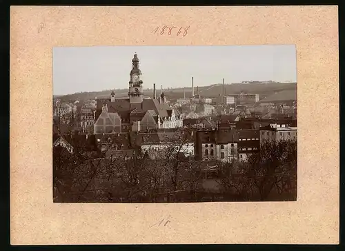 Fotografie Brück & Sohn Meissen, Ansicht Döbeln i. S., Totalansicht mit Kirche von Norden