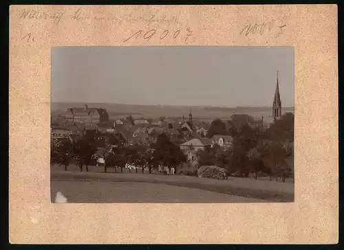 Fotografie Brück & Sohn Meissen, Ansicht Wilsdruff, Blick von einer Annhöhe über den Ort
