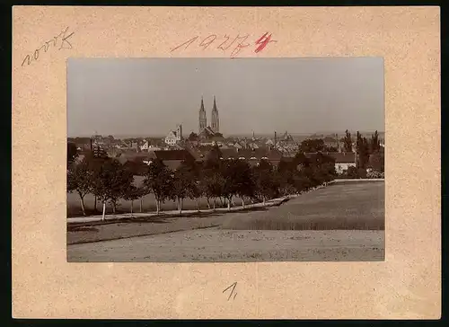 Fotografie Brück & Sohn Meissen, Ansicht Oschatz, Panorama der Stadt mit Kirchtürmen