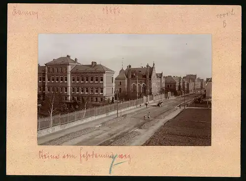 Fotografie Brück & Sohn Meissen, Ansicht Kamenz i. S., Strasse an der Kaserne