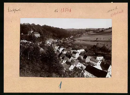 Fotografie Brück & Sohn Meissen, Ansicht Liebstadt i. Sa., Ortpartie mit Schloss Kuckuckstein