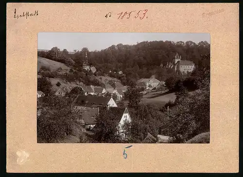 Fotografie Brück & Sohn Meissen, Ansicht Liebstadt i. Sa., Ortspanorama mit Schloss Kuckuckstein