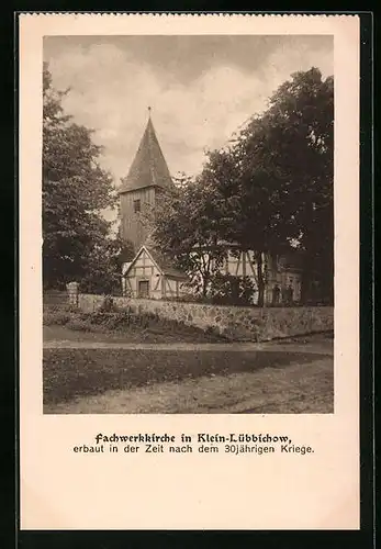 AK Klein-Lübbichow, Fachwerkkirche erbaut in der Zeit nach dem 30jährigen Kriege