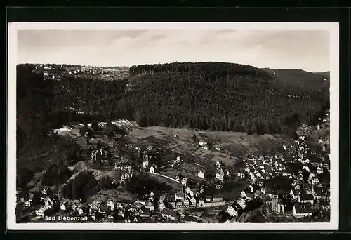 AK Bad Liebenzell, Ortsansicht aus der Vogelschau